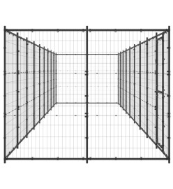 Chenil d'extérieur pour chiens Acier 21,78 m²