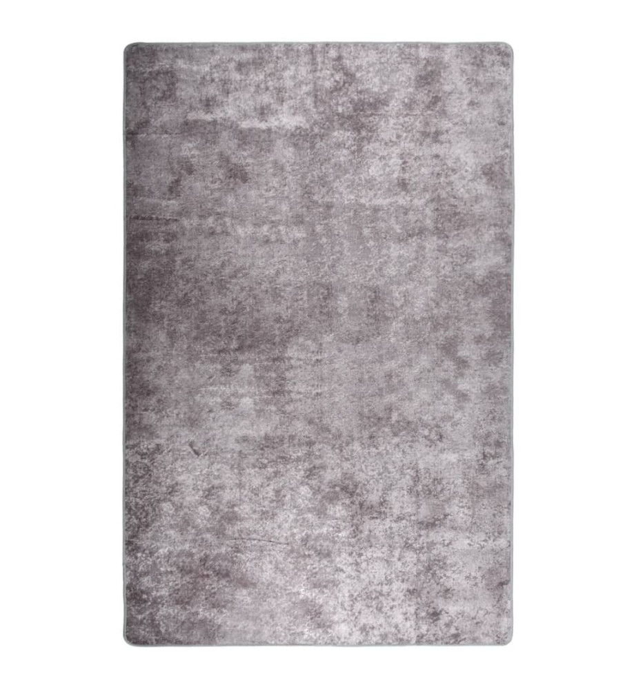 Tapis lavable antidérapant 80x150 cm Gris