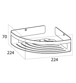 Tiger Panier d'angle de salle de bain Caddy Argenté L 1400630946