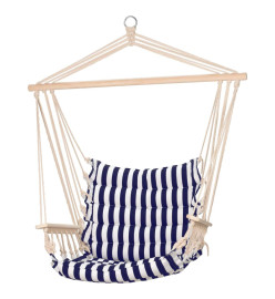 ProGarden Chaise hamac avec bandes bleues