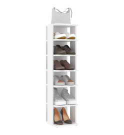 Armoires à chaussures 2 pcs Blanc 27,5x27x102cm bois ingénierie