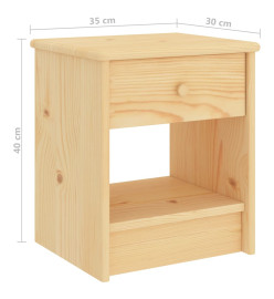 Table de chevet Bois clair 35x30x40 cm Bois de pin massif