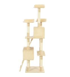 Arbre à chat avec griffoirs en sisal 170 cm Beige