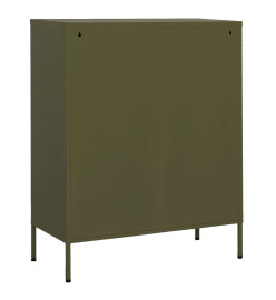 Armoire de rangement Vert olive 80x35x101,5 cm Acier