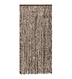 Moustiquaire Marron et blanc 100x220 cm Chenille