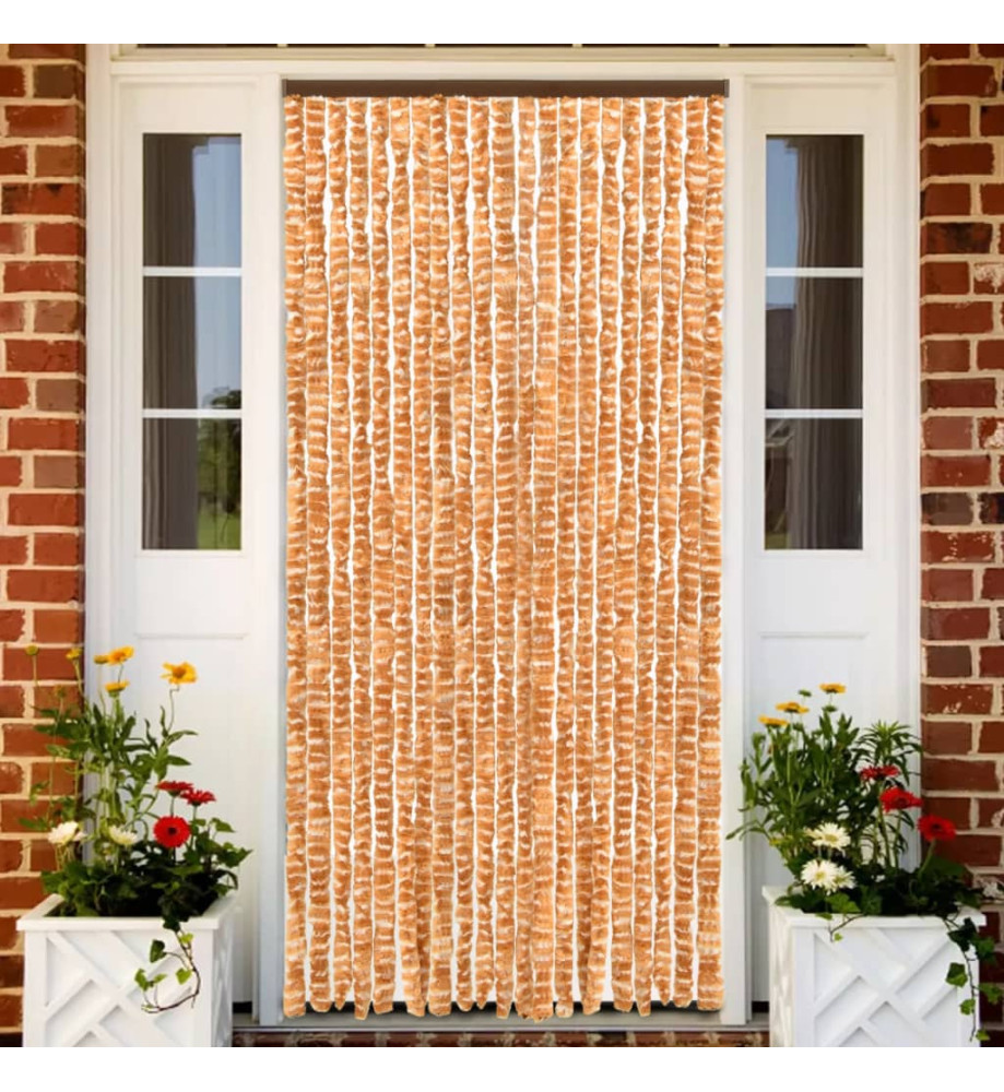 Moustiquaire Ocre et blanc 90x220 cm Chenille