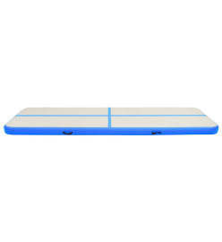 Tapis gonflable de gymnastique avec pompe 600x100x15cm PVC Bleu