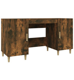 Bureau Chêne fumé 140x50x75 cm Bois d'ingénierie