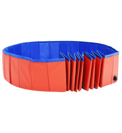 Piscine pliable pour chiens Rouge 200x30 cm PVC