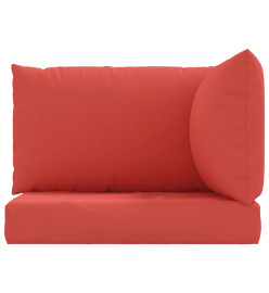 Coussins de palette 3 pcs rouge tissu oxford