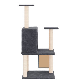 Arbre à chat avec griffoirs en sisal Gris foncé 109 cm