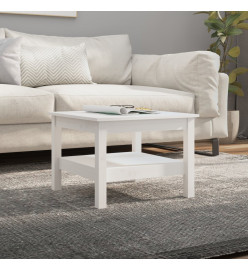 Table basse Blanc 55x55x40 cm Bois massif de pin