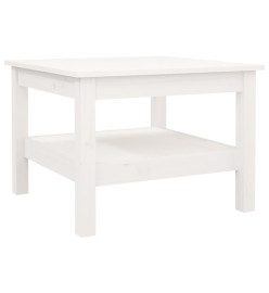 Table basse Blanc 55x55x40 cm Bois massif de pin