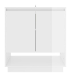 Buffet Blanc brillant 70x41x75 cm Aggloméré