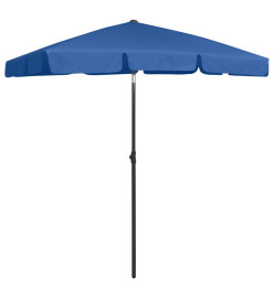 Parasol de plage bleu azur 180x120 cm