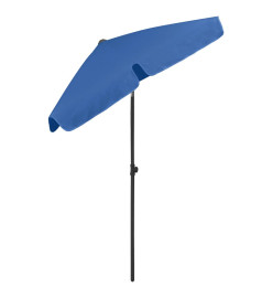 Parasol de plage bleu azur 180x120 cm