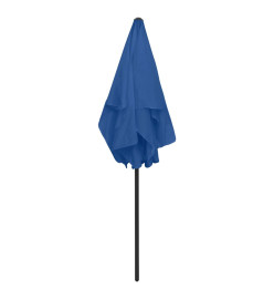 Parasol de plage bleu azur 180x120 cm