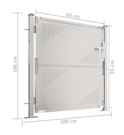 Portail de jardin 100x100 cm Acier inoxydable