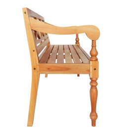 Banc Batavia 136 cm Bois d'acajou massif Marron clair