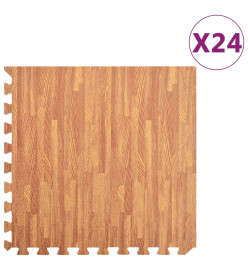 Tapis de sol 24 pcs Grain de bois 8,64㎡ Mousse EVA