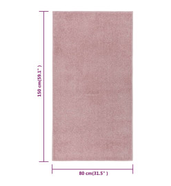 Tapis à poils courts 80x150 cm Rose