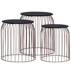 Tables basses 3 pcs Cuivre