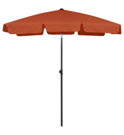 Parasol de plage Terre cuite 180x120 cm