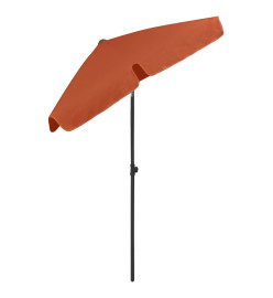 Parasol de plage Terre cuite 180x120 cm