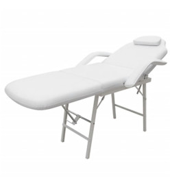 Fauteuil de massage pour traitement facial Simili-cuir Blanc