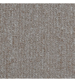 Tapis d'escalier 15 pcs Taupe 56 x 17 x 3 cm