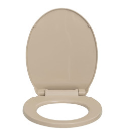 Siège de toilette à fermeture en douceur Beige Ovale