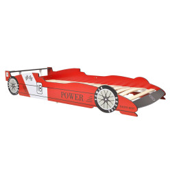 Lit voiture de course pour enfants 90 x 200 cm Rouge