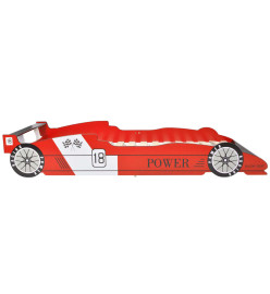 Lit voiture de course pour enfants 90 x 200 cm Rouge