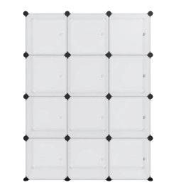 Cubes de rangement 12 pcs avec portes Transparent PP