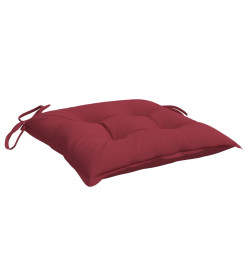 Coussins de chaise 6 pcs rouge bordeaux 50x50x7 cm tissu oxford