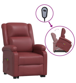 Fauteuil de massage Rouge bordeaux Similicuir