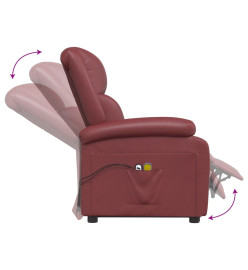 Fauteuil de massage Rouge bordeaux Similicuir