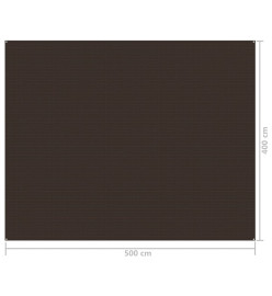 Tapis de tente 400x500 cm Marron