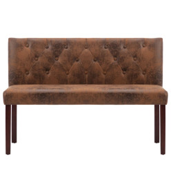 Banc 120 cm Marron Similicuir daim