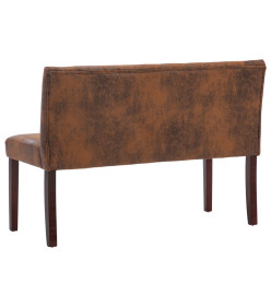 Banc 120 cm Marron Similicuir daim