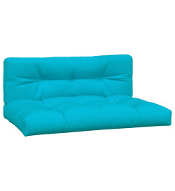 Coussins de palette 2 pcs turquoise tissu