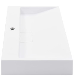 Lavabo 80x46x11 cm Fonte minérale/marbre Blanc