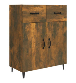 Buffet chêne fumé 69,5x34x90 cm bois d'ingénierie