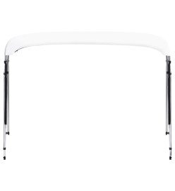 Auvent bimini à 4 arceaux Blanc 243x(230-244)x137 cm