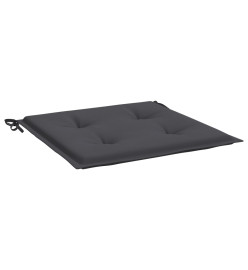 Coussins de chaise de jardin 4 pcs anthracite 40x40x3 cm