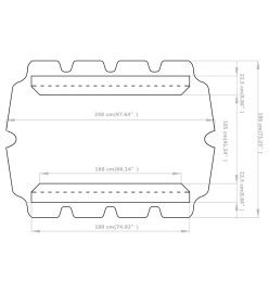 Toit de rechange balançoire Marron 188/168x110/145 cm 270 g/m²