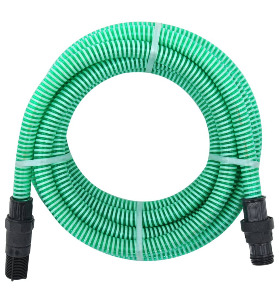 Tuyau d'aspiration avec raccords en PVC vert 1" 10 m PVC