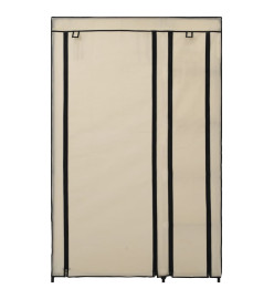 Garde-robe pliable Crème 110x45x175 cm Tissu