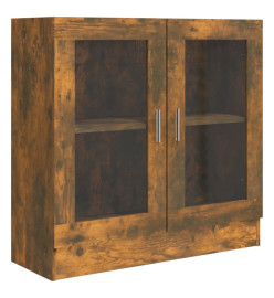 Armoire à vitrine Chêne fumé 82,5x30,5x80 cm Bois d'ingénierie