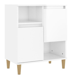 Buffet Blanc brillant 60x35x70 cm Bois d'ingénierie